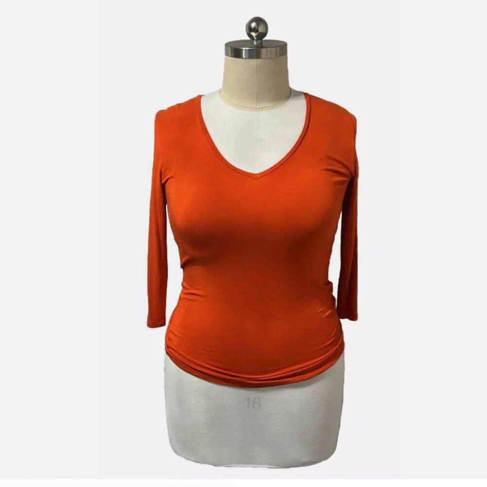 Majestic Paris for Nieman Marcus | Orange Long Sleeve Tee